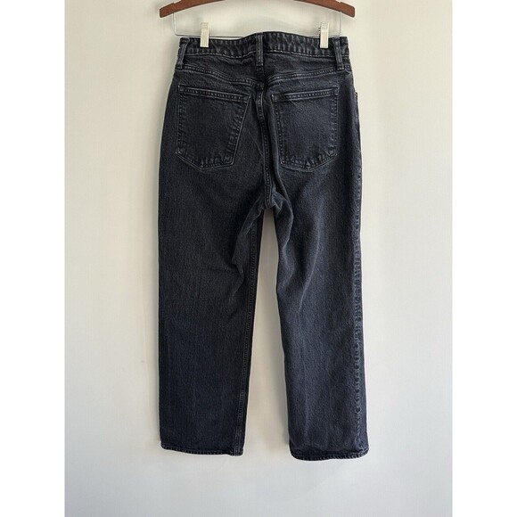 Abercrombie & Fitch The 90s Relaxed Jean High Rise Curve Love Black Denim 30x29 - Picture 3 of 5